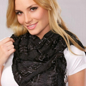 Mala Black Silk Stole